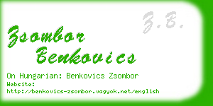 zsombor benkovics business card